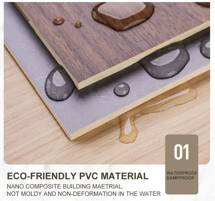 Waterproof Bathroom Panel Sheets Bamboo Charcoal Fiber Integrated Wood Veneer Wall Panel